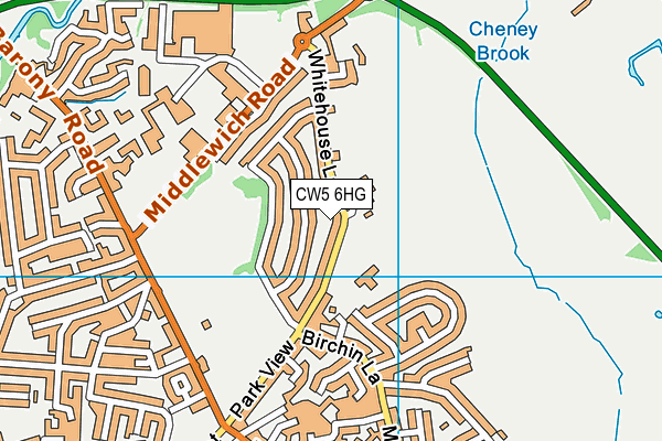 CW5 6HG map - OS VectorMap District (Ordnance Survey)