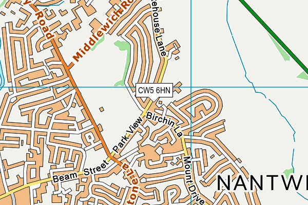 CW5 6HN map - OS VectorMap District (Ordnance Survey)