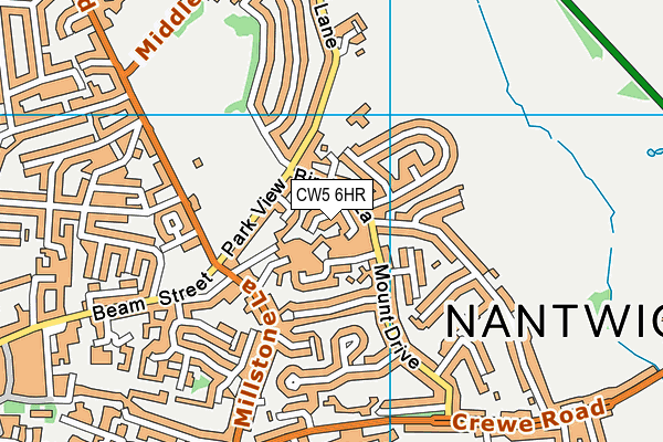 CW5 6HR map - OS VectorMap District (Ordnance Survey)