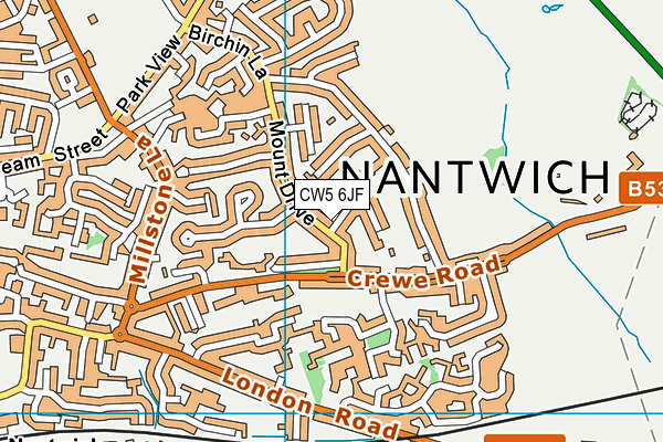 CW5 6JF map - OS VectorMap District (Ordnance Survey)