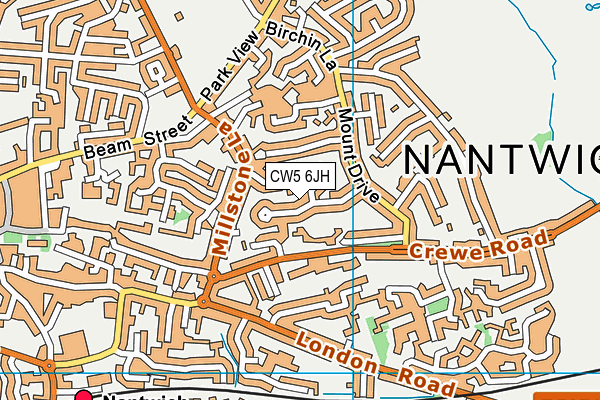 CW5 6JH map - OS VectorMap District (Ordnance Survey)