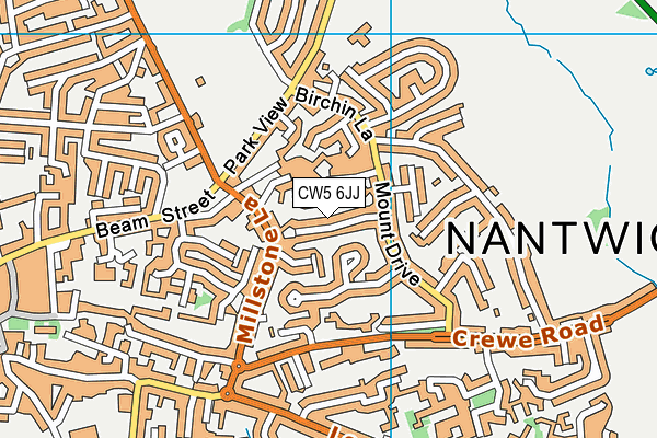 CW5 6JJ map - OS VectorMap District (Ordnance Survey)