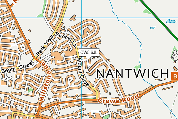 CW5 6JL map - OS VectorMap District (Ordnance Survey)