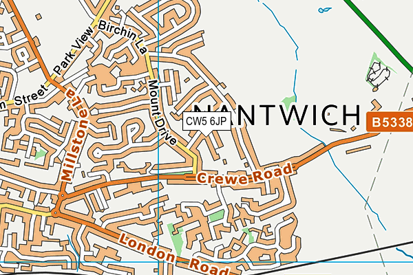 CW5 6JP map - OS VectorMap District (Ordnance Survey)