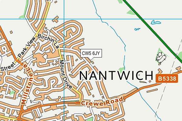 CW5 6JY map - OS VectorMap District (Ordnance Survey)