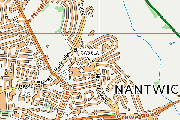 CW5 6LA map - OS VectorMap District (Ordnance Survey)