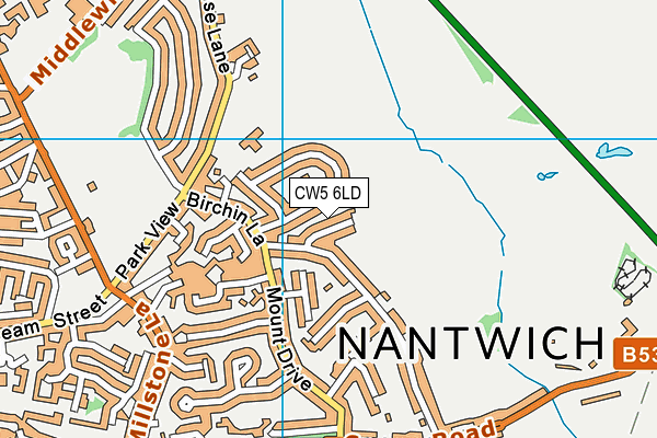 CW5 6LD map - OS VectorMap District (Ordnance Survey)