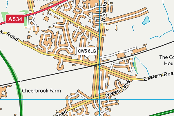 CW5 6LG map - OS VectorMap District (Ordnance Survey)