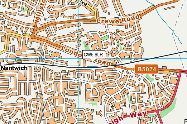 CW5 6LR map - OS VectorMap District (Ordnance Survey)