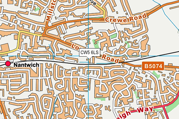 CW5 6LS map - OS VectorMap District (Ordnance Survey)