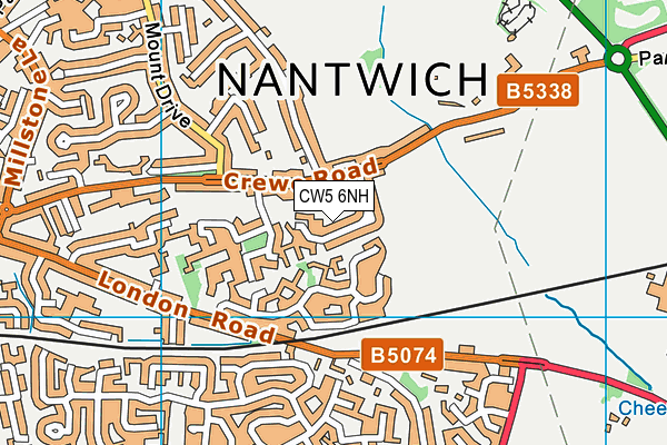 CW5 6NH map - OS VectorMap District (Ordnance Survey)