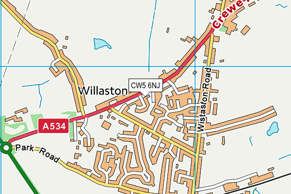 CW5 6NJ map - OS VectorMap District (Ordnance Survey)