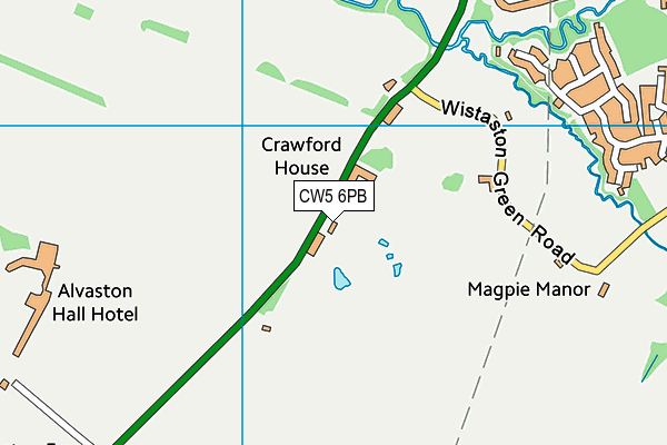 CW5 6PB map - OS VectorMap District (Ordnance Survey)