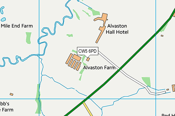 Alvaston Hall Country Club map (CW5 6PD) - OS VectorMap District (Ordnance Survey)