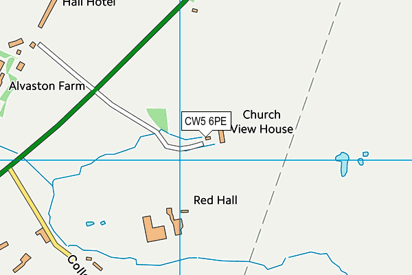 CW5 6PE map - OS VectorMap District (Ordnance Survey)