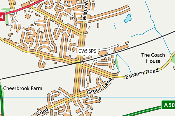 CW5 6PS map - OS VectorMap District (Ordnance Survey)