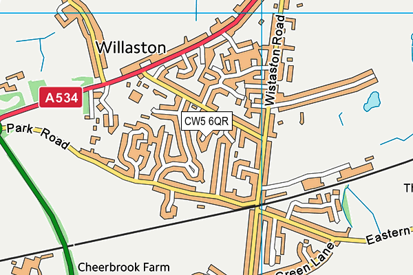 CW5 6QR map - OS VectorMap District (Ordnance Survey)