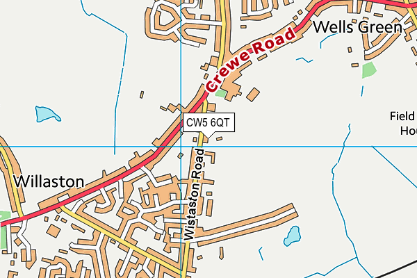 CW5 6QT map - OS VectorMap District (Ordnance Survey)