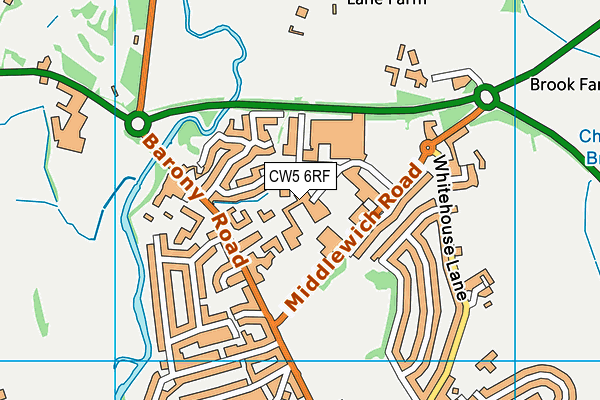 CW5 6RF map - OS VectorMap District (Ordnance Survey)