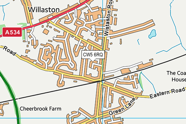 CW5 6RQ map - OS VectorMap District (Ordnance Survey)