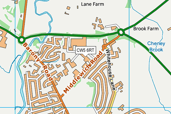 CW5 6RT map - OS VectorMap District (Ordnance Survey)