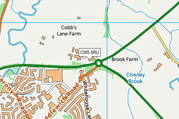 CW5 6RU map - OS VectorMap District (Ordnance Survey)