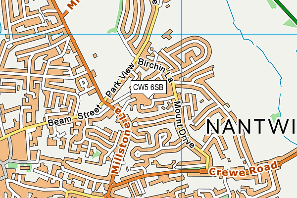 CW5 6SB map - OS VectorMap District (Ordnance Survey)