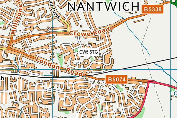 CW5 6TG map - OS VectorMap District (Ordnance Survey)