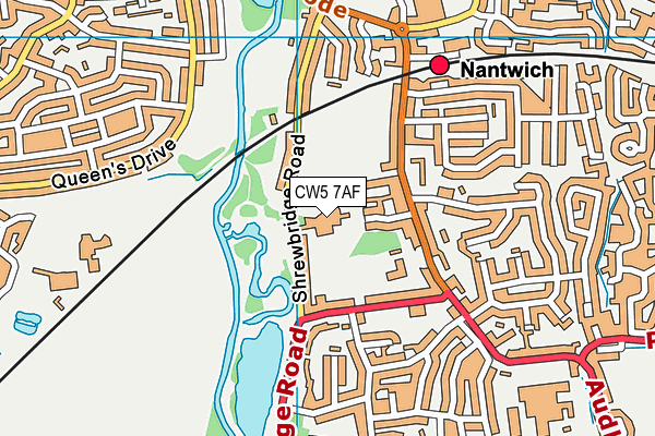 CW5 7AF map - OS VectorMap District (Ordnance Survey)