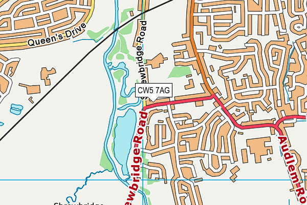 CW5 7AG map - OS VectorMap District (Ordnance Survey)