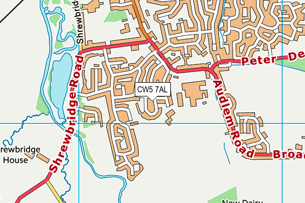 CW5 7AL map - OS VectorMap District (Ordnance Survey)