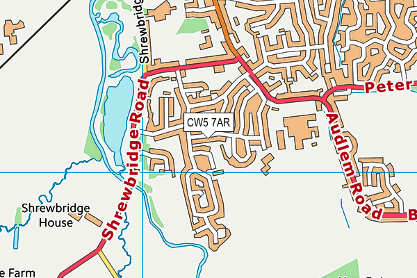 CW5 7AR map - OS VectorMap District (Ordnance Survey)