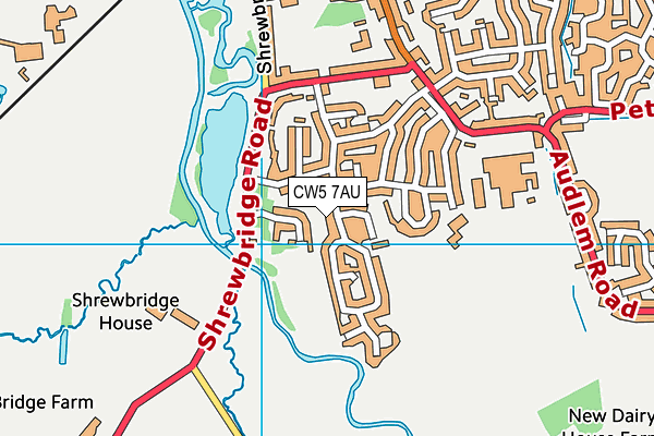 CW5 7AU map - OS VectorMap District (Ordnance Survey)
