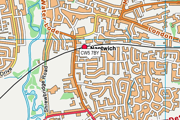 CW5 7BY map - OS VectorMap District (Ordnance Survey)