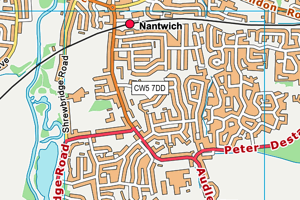 CW5 7DD map - OS VectorMap District (Ordnance Survey)