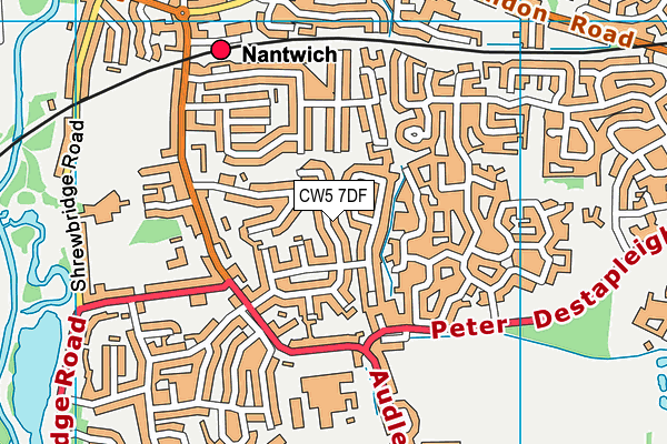 CW5 7DF map - OS VectorMap District (Ordnance Survey)