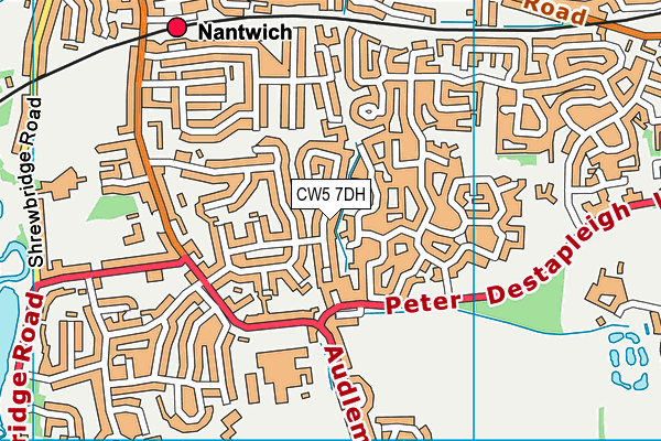 CW5 7DH map - OS VectorMap District (Ordnance Survey)