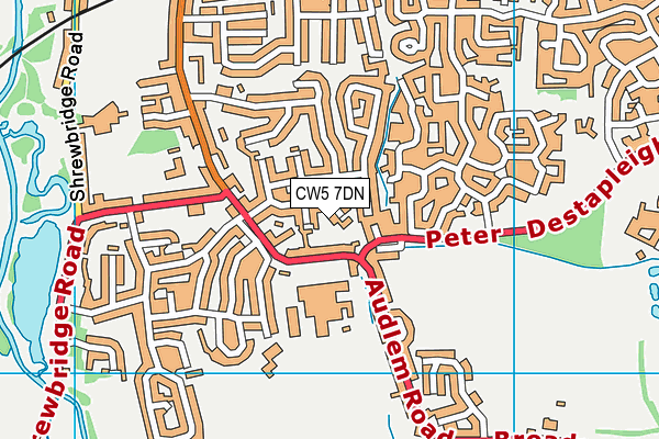 CW5 7DN map - OS VectorMap District (Ordnance Survey)