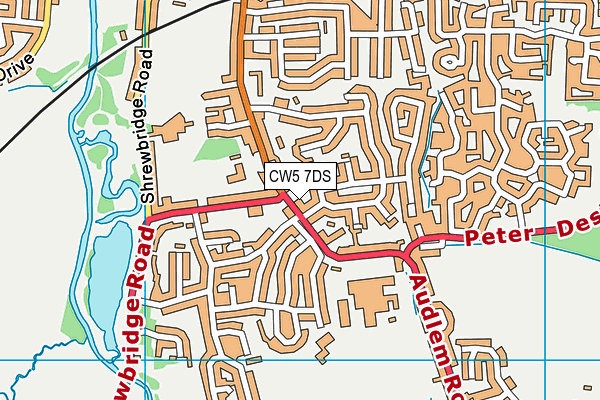 CW5 7DS map - OS VectorMap District (Ordnance Survey)