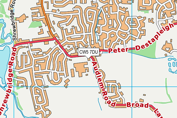 CW5 7DU map - OS VectorMap District (Ordnance Survey)