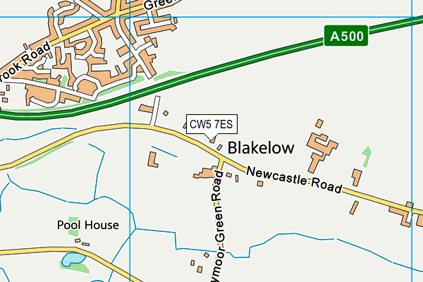 CW5 7ES map - OS VectorMap District (Ordnance Survey)