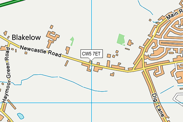 CW5 7ET map - OS VectorMap District (Ordnance Survey)