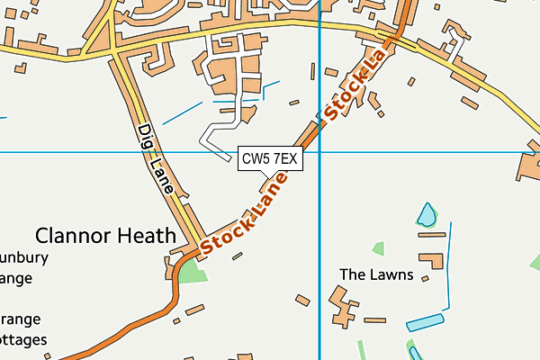 CW5 7EX map - OS VectorMap District (Ordnance Survey)