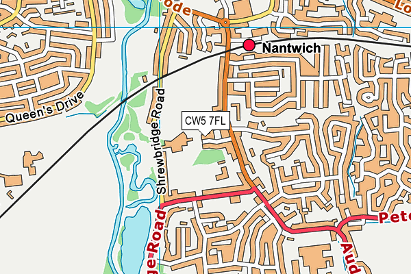 CW5 7FL map - OS VectorMap District (Ordnance Survey)