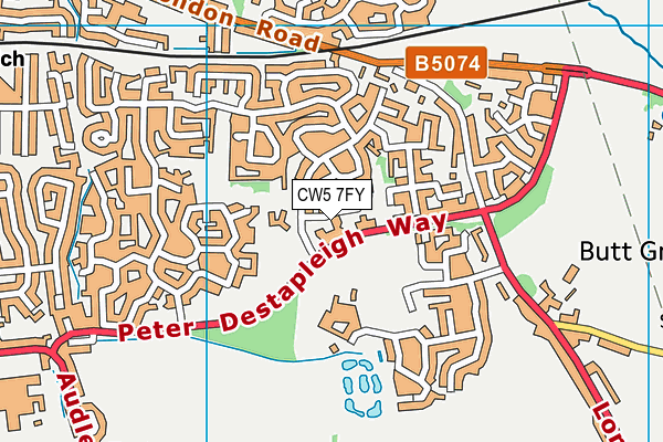 CW5 7FY map - OS VectorMap District (Ordnance Survey)