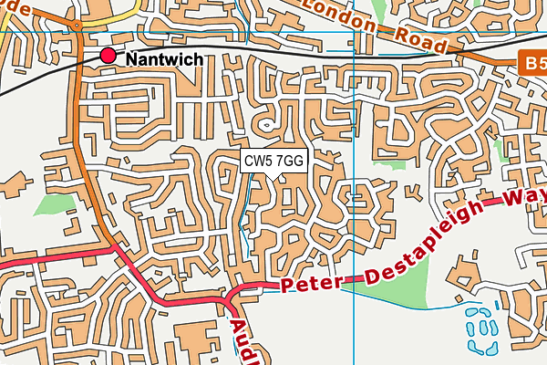 CW5 7GG map - OS VectorMap District (Ordnance Survey)