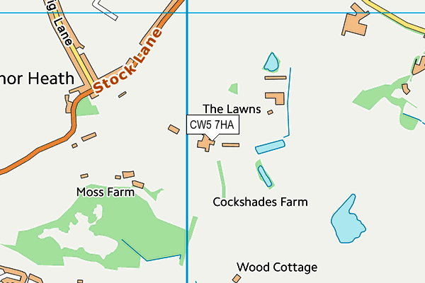 CW5 7HA map - OS VectorMap District (Ordnance Survey)