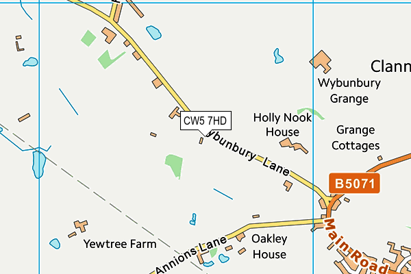 CW5 7HD map - OS VectorMap District (Ordnance Survey)