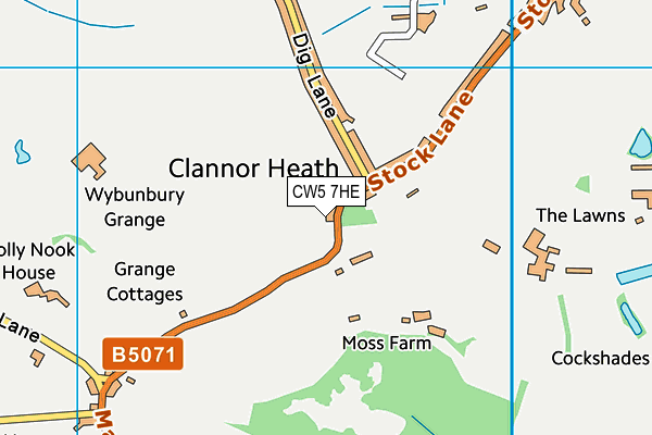 CW5 7HE map - OS VectorMap District (Ordnance Survey)