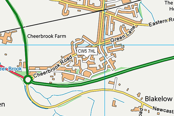 CW5 7HL map - OS VectorMap District (Ordnance Survey)